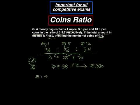 #ratioandproportion #coinsratio #ambitionchasers #ssc #viralshorts #viraltrick #mathstricks #bpsc 