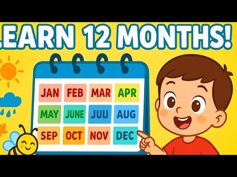 12 Months of the Year Song for Kids | Learn Months Names | Preschool & Kindergarten Learning