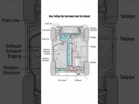 Why your gas tank is always on one side — not centered. #automobile #automotivetools #autosecrets