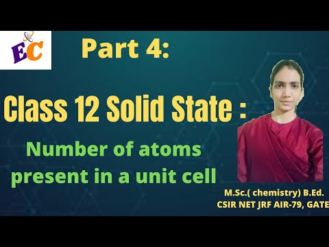 Class 12 Solid State: Number of atoms present in a unit cell