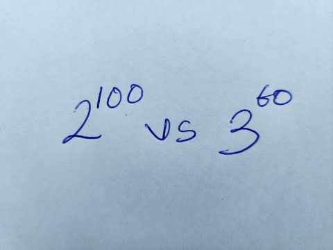 2^100 Vs 3^60 Which Is Greater? | The Best Strategy To Prove This.