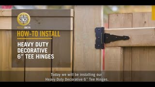 How To Install: Heavy Duty Gate Tee Hinges - HDTH6BLK | Nuvo Iron