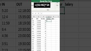 Advance Excel ProTrick - How to Calculate Perday Salary with Hours