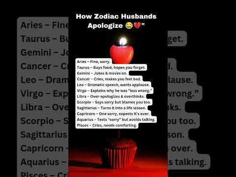 How Zodiac Husbands Apologize! 😂💔 | Must Watch! #zodiacsign #shorts