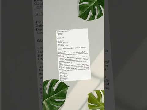 Formal letter (complain letter) to return torn books and stationary