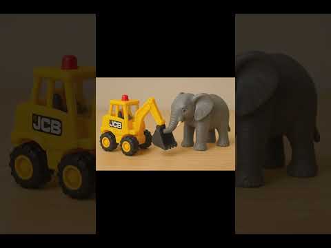 JCB with elephant|elephant carton|JCB carton|#elephant #ytshorts #kits
