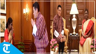 King of Bhutan Jigme Wangchuck meets President Droupadi Murmu