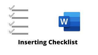 Inserting Checklist in Microsoft Word 2019