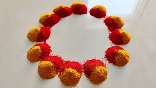 #544 easy rangoli designs for ganesh chaturthi / relaxingrangolivideo/ satisfyingrangolivideo