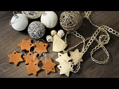 DIY Christmas Stars decorations for the Christmas Tree, using natural ingredients.
