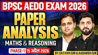 BPSC AEDO PAPER ANALYSIS 2026🔥| 15 April 1st Shift | AEDO General Aptitude Paper Analysis | EDUTERIA