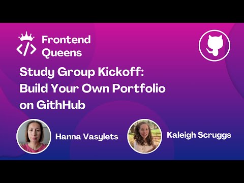 Build Your Portfolio on GitHub: Study Group Kickoff