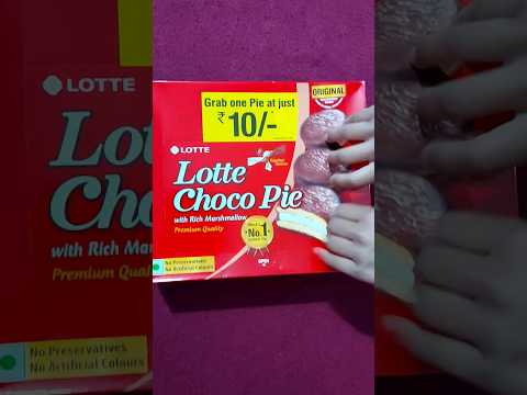 Delicious 😋 Lotte Choco 🤤Pie 🥧 Rich 🤑 With Mashmellow #shorts #lotte#choco #pie