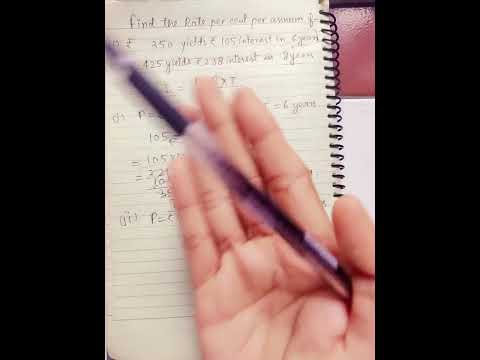 How to calculate Rate percent per annum