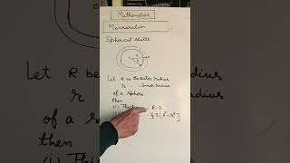 Spherical Shells Formulae #Mathformulashorts2024 #Mensuration chapter shorts