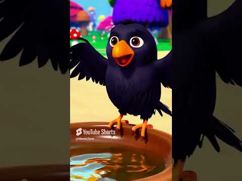 Ek Kauwa Pyasa Tha,  एक कौवा प्यासा था, Hindi Preschool Rhymes, Kindergarten Song #shorts #trending