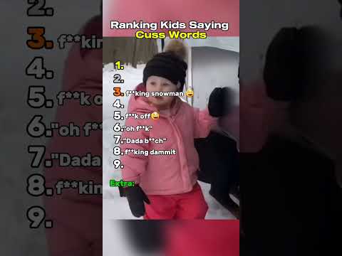 Ranking Kids Saying Cuss Words😂