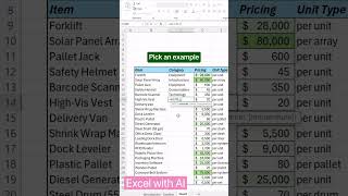 How to use ai in excel to categorise data? #excel #exceltips #exceltutorial