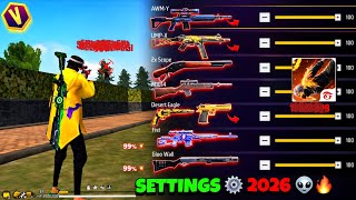 All Gun Headshot Sensitivity Setting After New OB54 Update | Free Fire Max Auto Headshot Sensitivity
