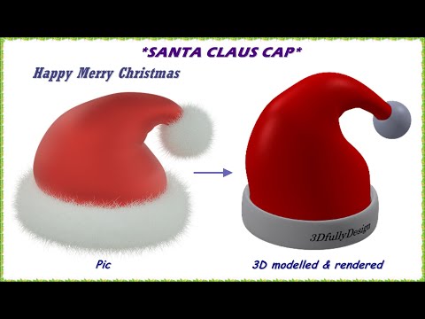 Santa Claus Cap - Advanced SolidWorks 3D modelling for Christmas, #3dmodeling, #Digital Design