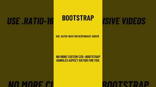 Responsive video use Bootstrap use ratio of 16*9 #bootstrap #programminghacks