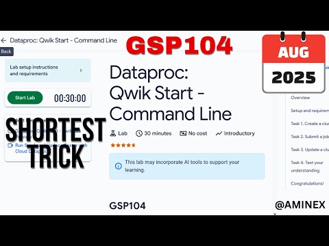 [NEW 2025] Dataproc: Qwik Start - Command Line || #GSP104 || #qwiklabs #arcade