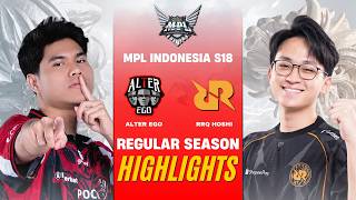 [HIGHLIGHTS] ALTER EGO vs RRQ HOSHI MPL ID S18 REGULAR SEASON | AE vs RRQ