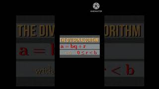 division algorithm defination with example #shorts #mathematics