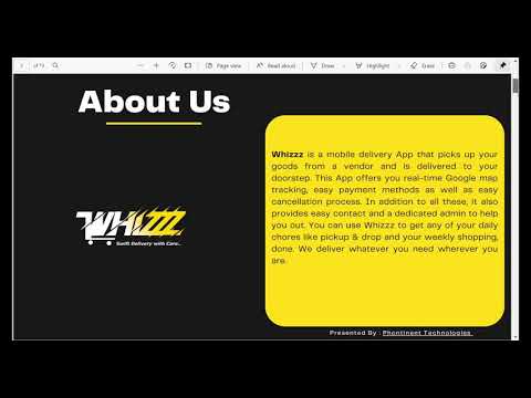 Whizzz - Delivery App Development Solution by Phontinent Technologies
