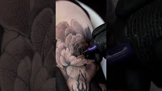 ASMR ON A FLOWER #tattoos #tattoos #whipshaded #whipshading #tattoos flowers #flowertattoos #dotwork