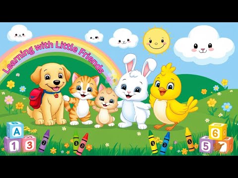🎶Learning with Little Friends 🌈🐶|#learningcolors  #babyrhymes  #toddlercartoons | #cocomelon
