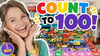 Learn to Count to 100 w/ Cars & Trucks & Silly Miss Lily | Fun Preschool & Toddler Learning Videos
