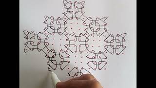Melikala muggu //Big festival sikkukolam //kambi kolam//16*4 dot's Traditionalkolam//bigsikkukolam