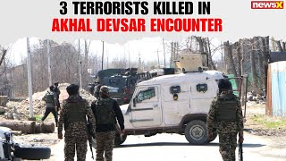 Three terrorists killed in encounter at Akhal Devsar as J&K DGP visits operation site