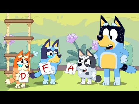 Poor Bluey and Poor Bingo Got Bad Scores?? - Bingo Funny Animation