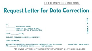 Request Letter For Data Correction - Sample Letter to Employee Requesting for Data Correction
