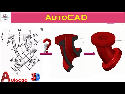 AutoCad 3D Tutorial || Pipe Bend 45°|| Basics to Advance// hindi