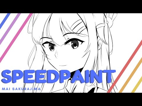 【Speedpaint】Mai Sakurajima - Closeup