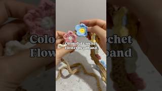 #flowerheadband #handmadewithlove #aestheticaccessories #cutecrafts #diyfashion #crochetheadband