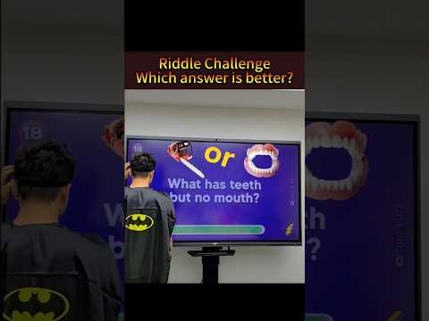 What has teeth but no mouth?#riddles #riddle #riddlechallenge #interactivedisplay