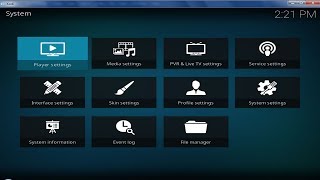 How To Configure Kodi : System Settings With Krypton Interface..