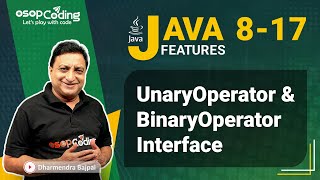 UnaryOperator & BinaryOperator Interface in Java | Lambda | Java 8-17 New Features | #Java #Lec11