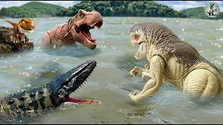 Jurassic World: T-Rex Vs D-Rex Vs Mosasaurus 🦖 Movie for Families