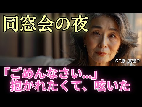 【シニア恋愛】「同窓会の夜」〜『ごめんなさい…』それでも、私は抱かれた〜 67歳 真理子の告白