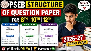 🚨 PSEB New Exam Pattern 2026-27 | Class 8th, 10th & 12th Board Structure & Paper Pattern Big Update!