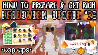 How to PREPARE + GET RICH for Adopt Me HALLOWEEN UPDATE 2026 🎃💞 + giveaway!!