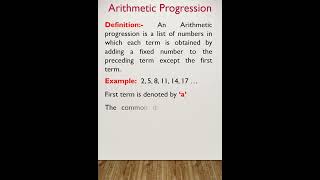 What is Arithmetic progression or AP series? #arithmetic #progression #maths #10thclass #important