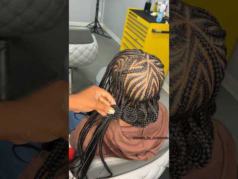 My client asked me to be creative|how do you like this creative style? #hairbraiding  #haircare