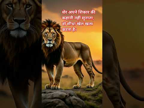 शेर अपने शिकार की कहानी नहीं सुनाता,वो सीधा खेल खत्म करता है।