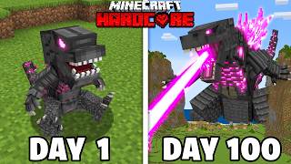 I Survived 100 Days as GODZILLA in Minecraft